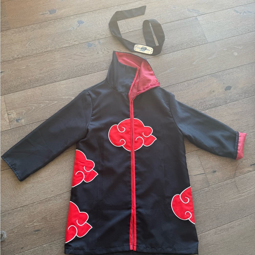 Naruto AKATSUKI Kids Black and Red Jacket/Robe